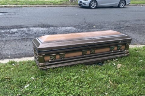 Prince George’s Co. Public Works picks up illegally dumped casket