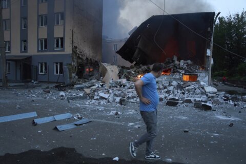 Russian drone and missile attack, one of the biggest in the war, kills 2 and wounds 13 in Ukraine